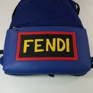 Fendi | Bags | Fendi Monster Vocabulary Blue Nylon Backpack  display picture 3